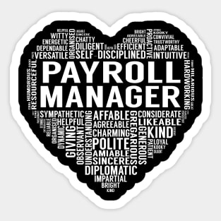 Payroll Manager Heart Sticker